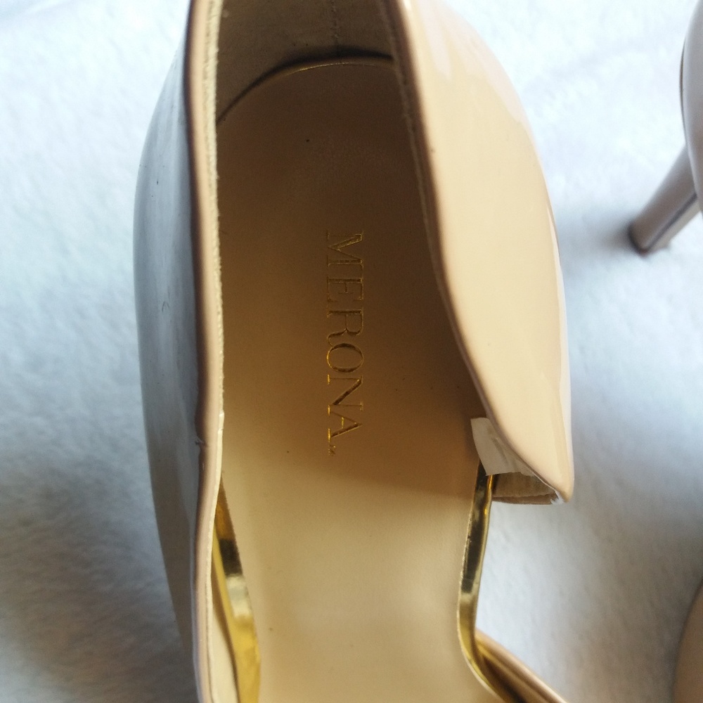 MERONA D'Orsay Womens Tan Heels Size 9.5 - Picture 4 of 8